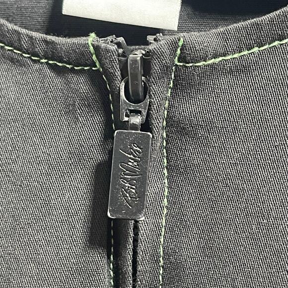 Bob Mackie Emboidered Cockatoo Florals Zip Jacket Artsy Women's Large - Picture 7 of 8